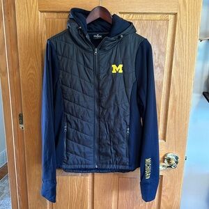 Women’s Colosseum University of Michigan hooded sweater.